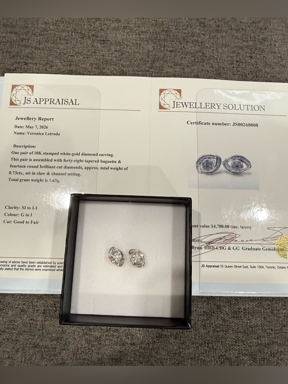 10K White Gold with Natural Diamond Marquise Cluster Stud Earrings